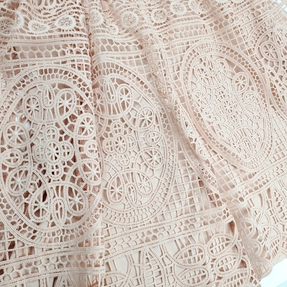 New Francesca Miami Pink Eylet Embroidered Dress M - Picture 14 of 14